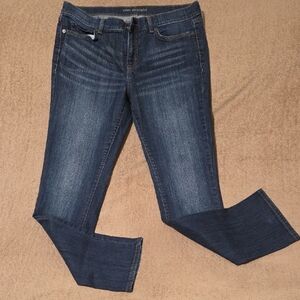 Slim Straight Women's Jeans - High Stretch Dark Blue